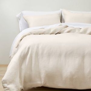 CASALUNA Hemp Duvet & Sham Set, Natural, King, EUC